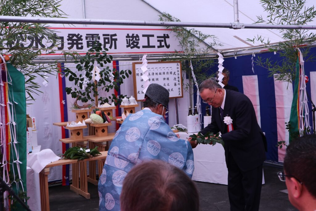 高松水力発電所竣工式③